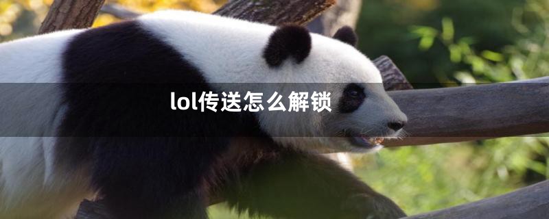 lol传送怎么解锁