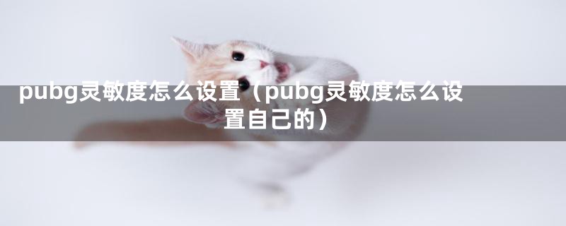 pubg灵敏度怎么设置（pubg灵敏度怎么设置自己的）