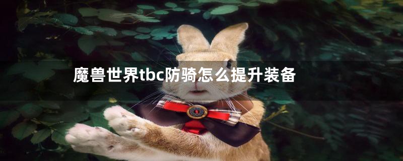 魔兽世界tbc防骑怎么提升装备