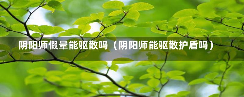 阴阳师假晕能驱散吗（阴阳师能驱散护盾吗）