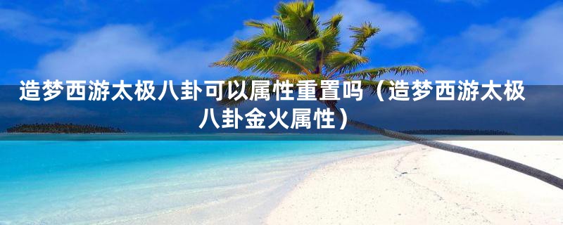 造梦西游太极八卦可以属性重置吗（造梦西游太极八卦金火属性）