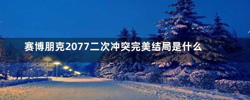 赛博朋克2077二次冲突完美结局是什么