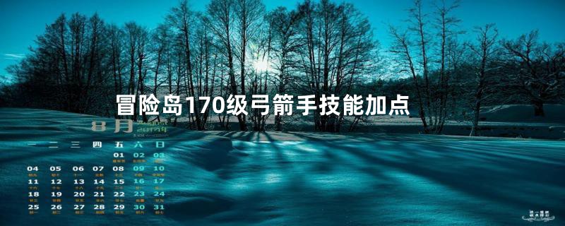 冒险岛170级弓箭手技能加点