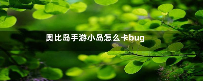 奥比岛手游小岛怎么卡bug