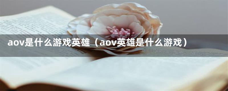 aov是什么游戏英雄（aov英雄是什么游戏）