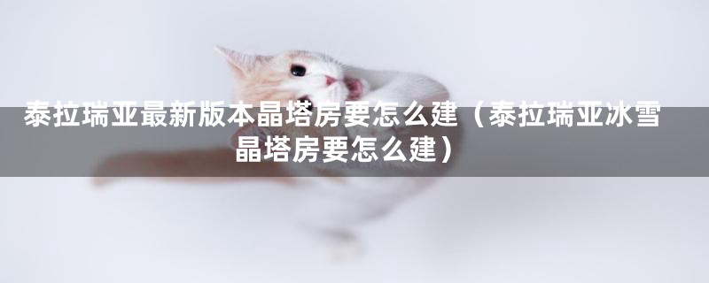 泰拉瑞亚最新版本晶塔房要怎么建（泰拉瑞亚冰雪晶塔房要怎么建）