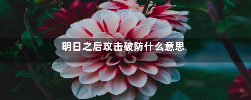 明日之后攻击破防什么意思