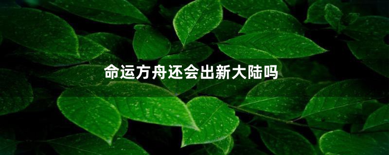 命运方舟还会出新大陆吗