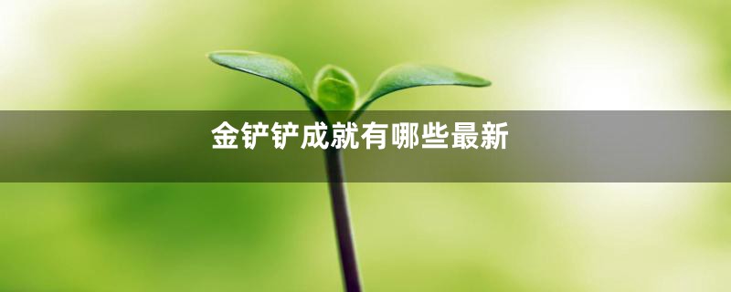 金铲铲成就有哪些最新