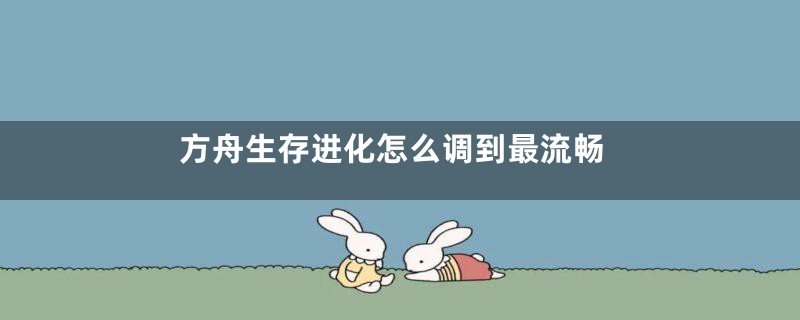 方舟生存进化怎么调到最流畅