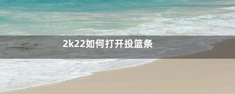 2k22如何打开投篮条