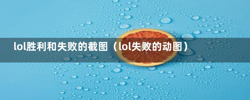 lol胜利和失败的截图（lol失败的动图）