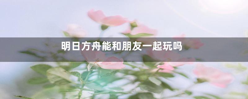 明日方舟能和朋友一起玩吗