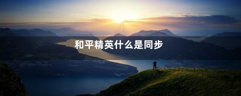 和平精英什么是同步