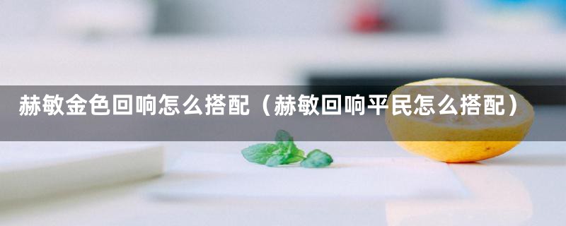 赫敏金色回响怎么搭配（赫敏回响平民怎么搭配）