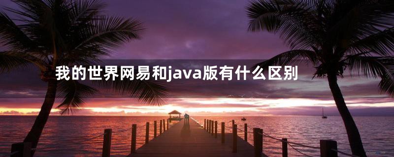 我的世界网易和java版有什么区别