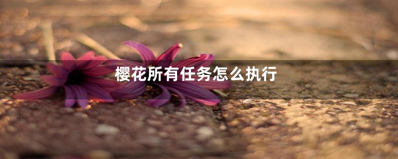 樱花所有任务怎么执行