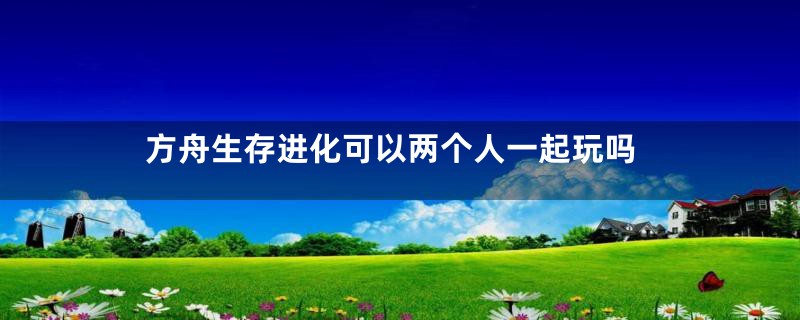 方舟生存进化可以两个人一起玩吗