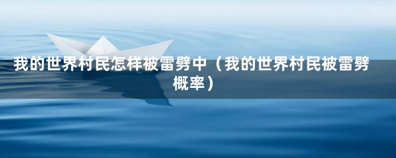 我的世界村民怎样被雷劈中（我的世界村民被雷劈概率）