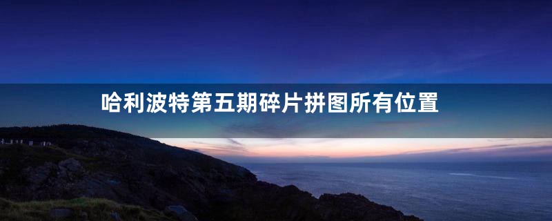 哈利波特第五期碎片拼图所有位置