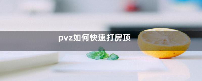 pvz如何快速打房顶