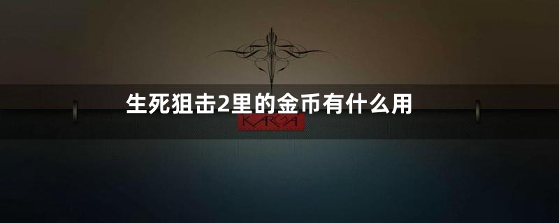 生死狙击2里的金币有什么用