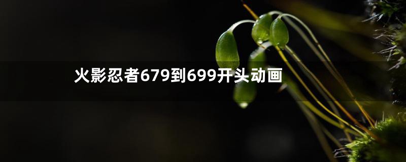 火影忍者679到699开头动画