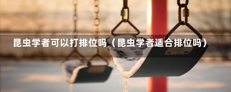 昆虫学者可以打排位吗（昆虫学者适合排位吗）