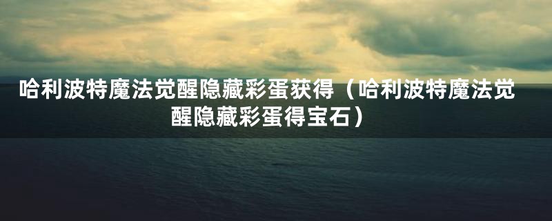 哈利波特魔法觉醒隐藏彩蛋获得（哈利波特魔法觉醒隐藏彩蛋得宝石）