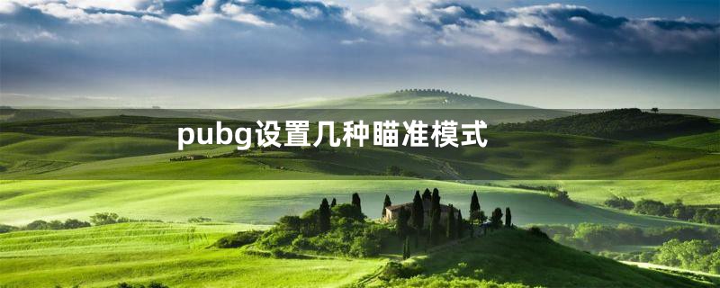 pubg设置几种瞄准模式