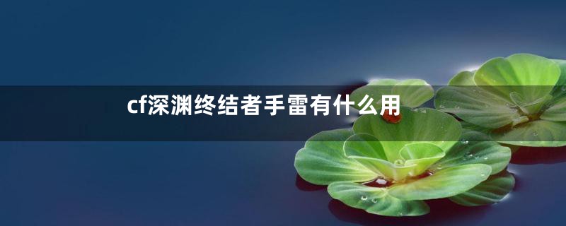 cf深渊终结者手雷有什么用