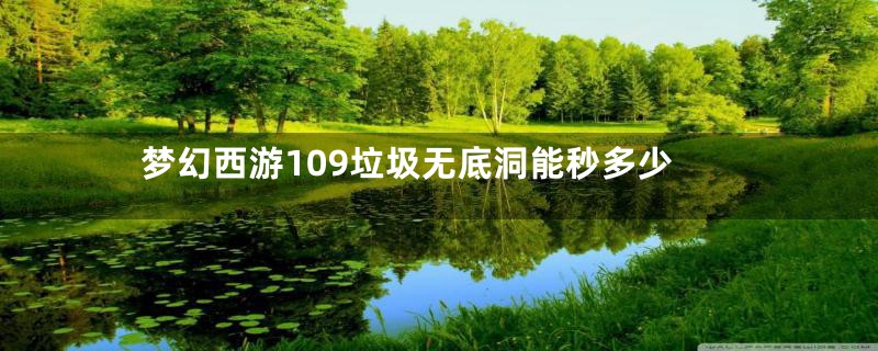 梦幻西游109垃圾无底洞能秒多少