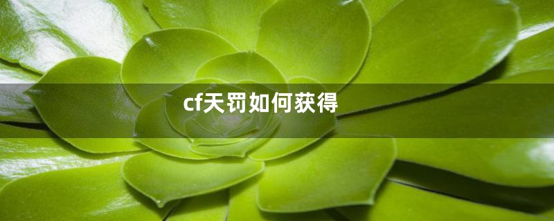 cf天罚如何获得