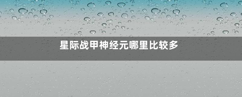 星际战甲神经元哪里比较多