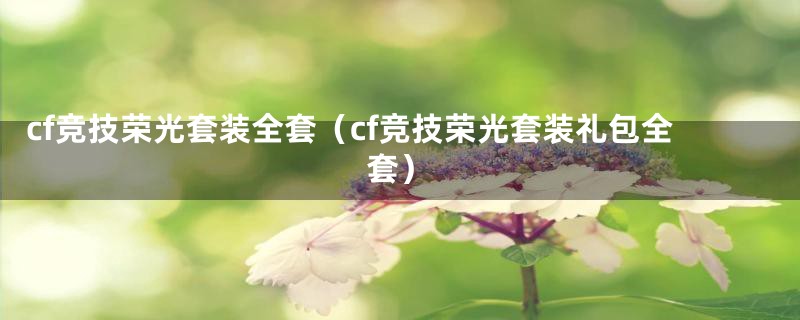 cf竞技荣光套装全套（cf竞技荣光套装礼包全套）