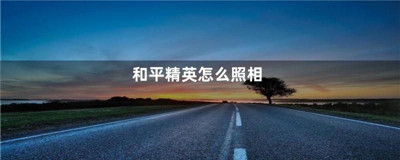 和平精英怎么照相