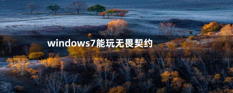 windows7能玩无畏契约