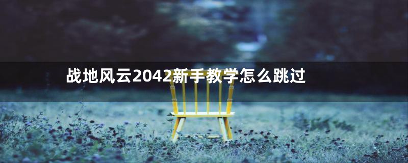 战地风云2042新手教学怎么跳过