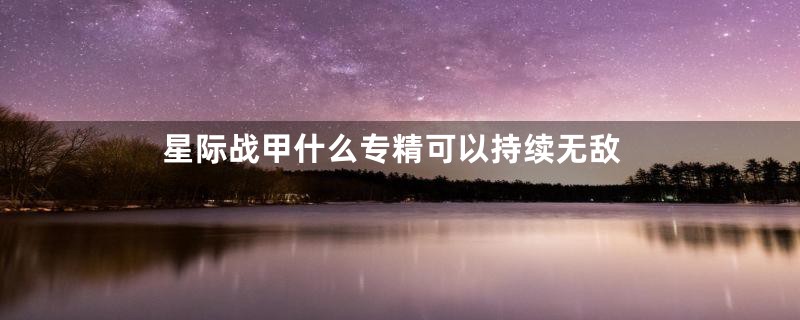 星际战甲什么专精可以持续无敌