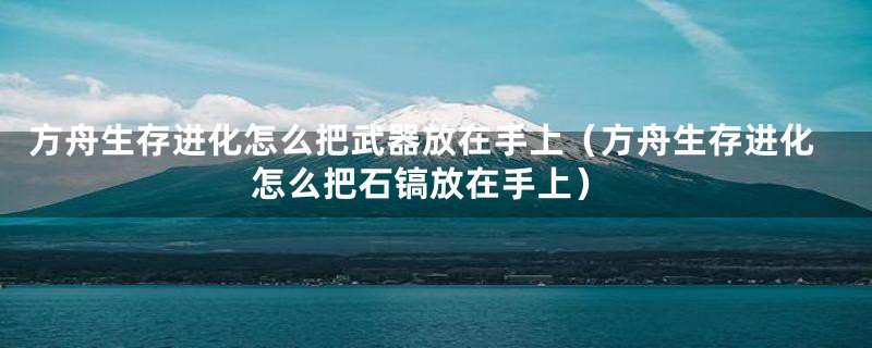 方舟生存进化怎么把武器放在手上（方舟生存进化怎么把石镐放在手上）