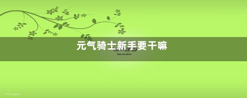 元气骑士新手要干嘛