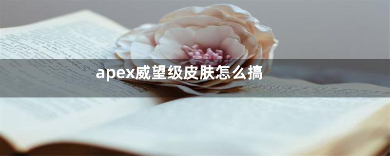 apex威望级皮肤怎么搞