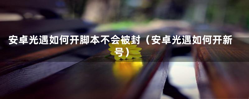 安卓光遇如何开脚本不会被封（安卓光遇如何开新号）