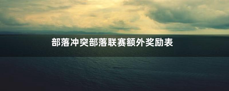 部落冲突部落联赛额外奖励表