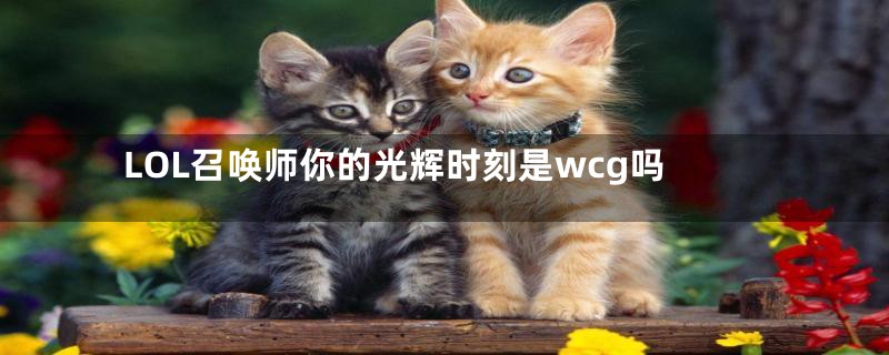 LOL召唤师你的光辉时刻是wcg吗