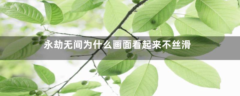 永劫无间为什么画面看起来不丝滑