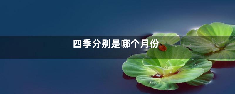 四季分别是哪个月份