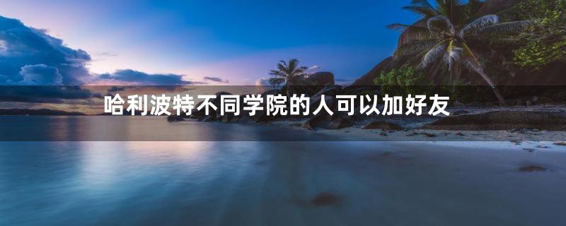 哈利波特不同学院的人可以加好友