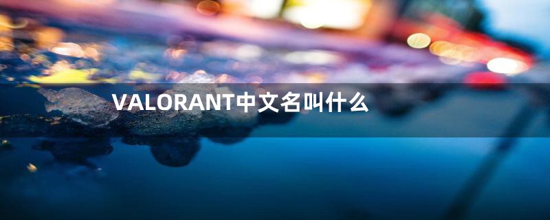 VALORANT中文名叫什么