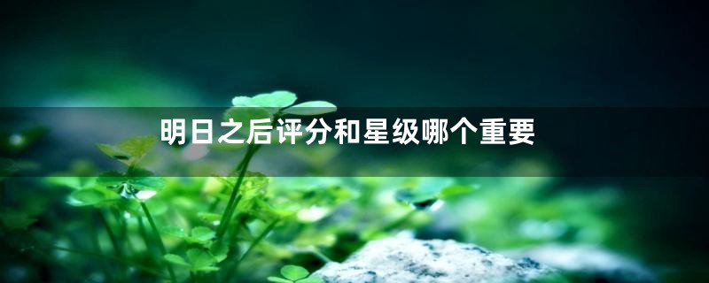 明日之后评分和星级哪个重要